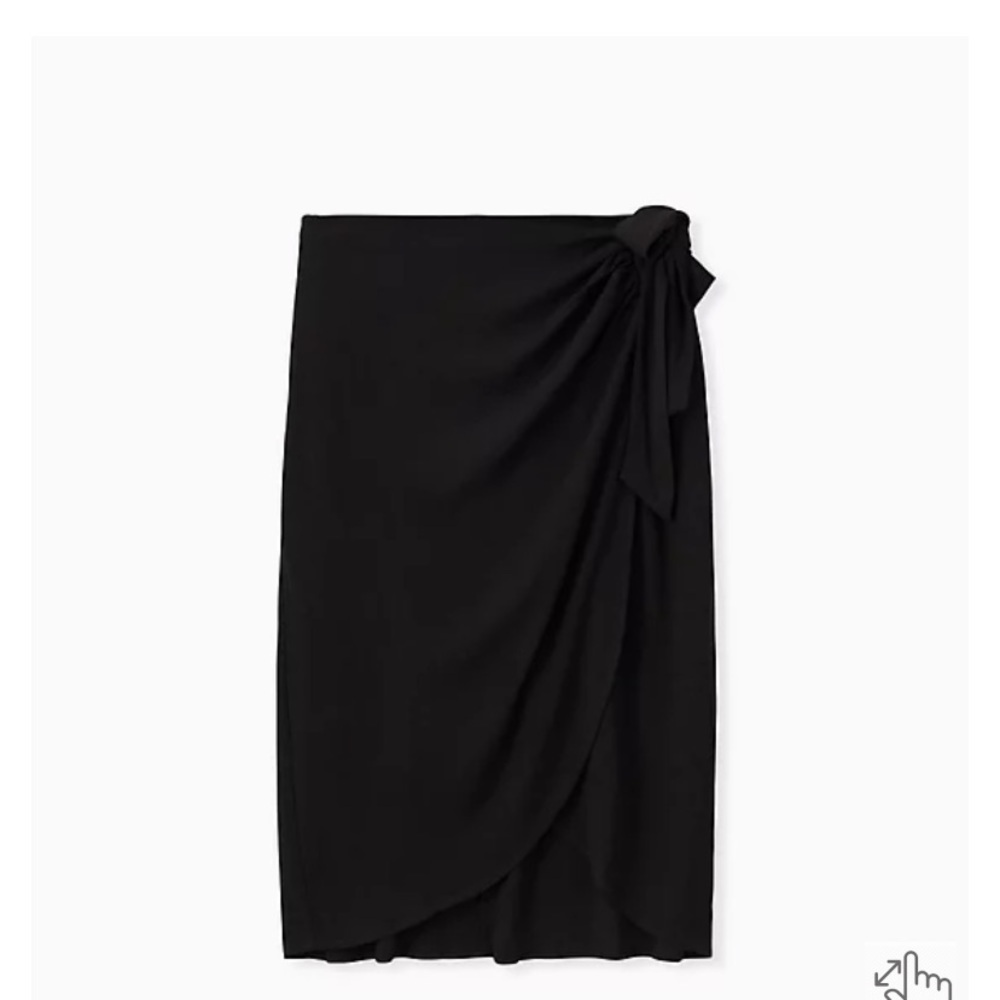 Torrid black woven wrap pencil skirt
